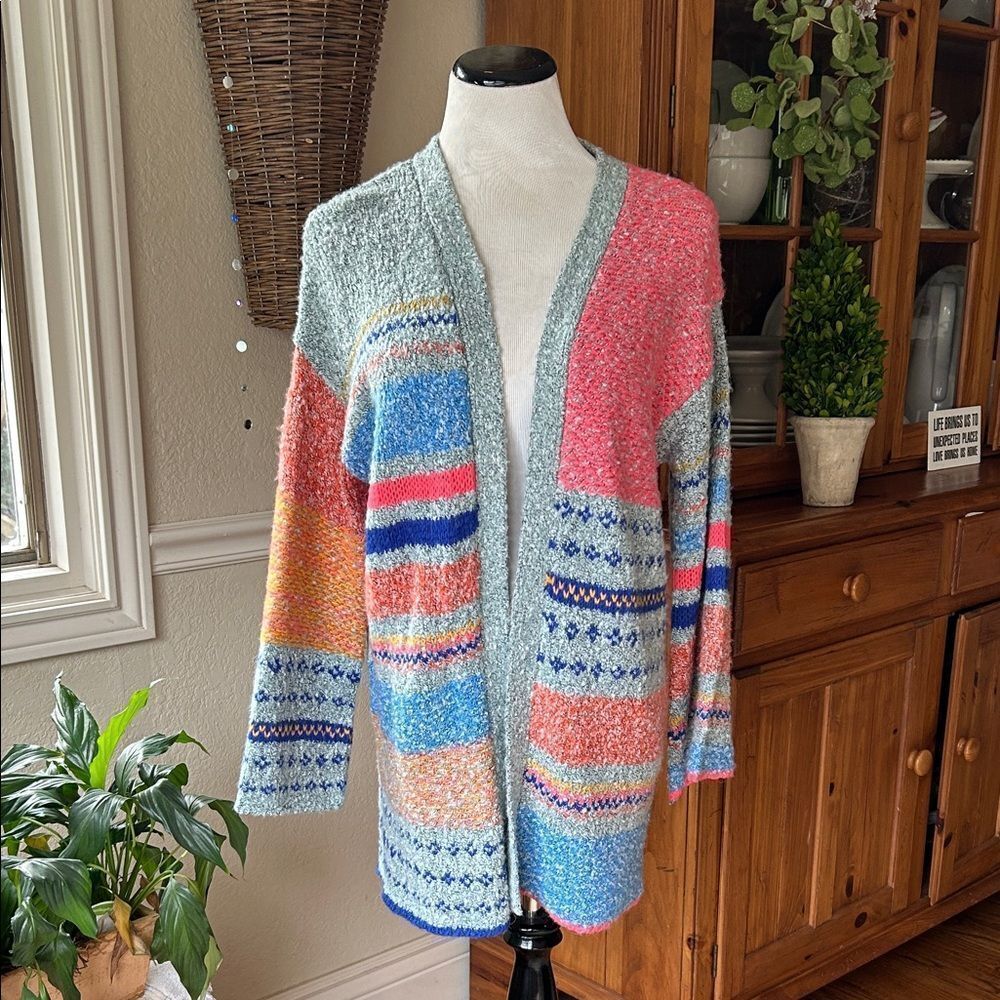 Sincerely Jules Boho Chic Multicolor Open Cardigan New with Tags Size Small